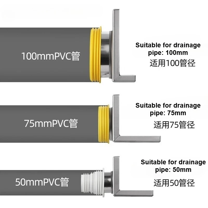 

Напольный слив из стали 304, L-образный, настенный, для труб 50/75/110 мм, антикоррозийный, с защитой от запаха, для балкона, террасы, улицы