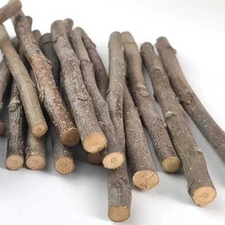 100g Natuurlijke Appelboomtak Tanden Slijpen Stok Kleine Dier Kauwspeeltje voor Hamsters Cavia Konijnen Eekhoorns Egel