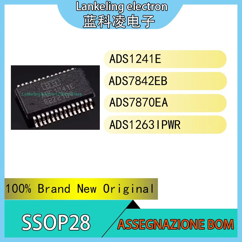 ADS1241E ADS7842EB ADS7870EA ADS1263IPWR IC 100% Brand New Original chip SSOP28