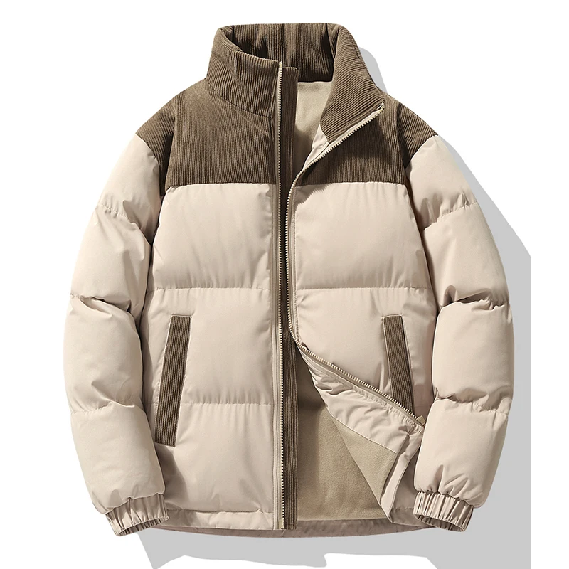 

Casual Cotton-Padded Jackets 2025 Winter Outdoor Sports Warm And Windproof Thicken Parkas Youth High Street Top Coats Clothing