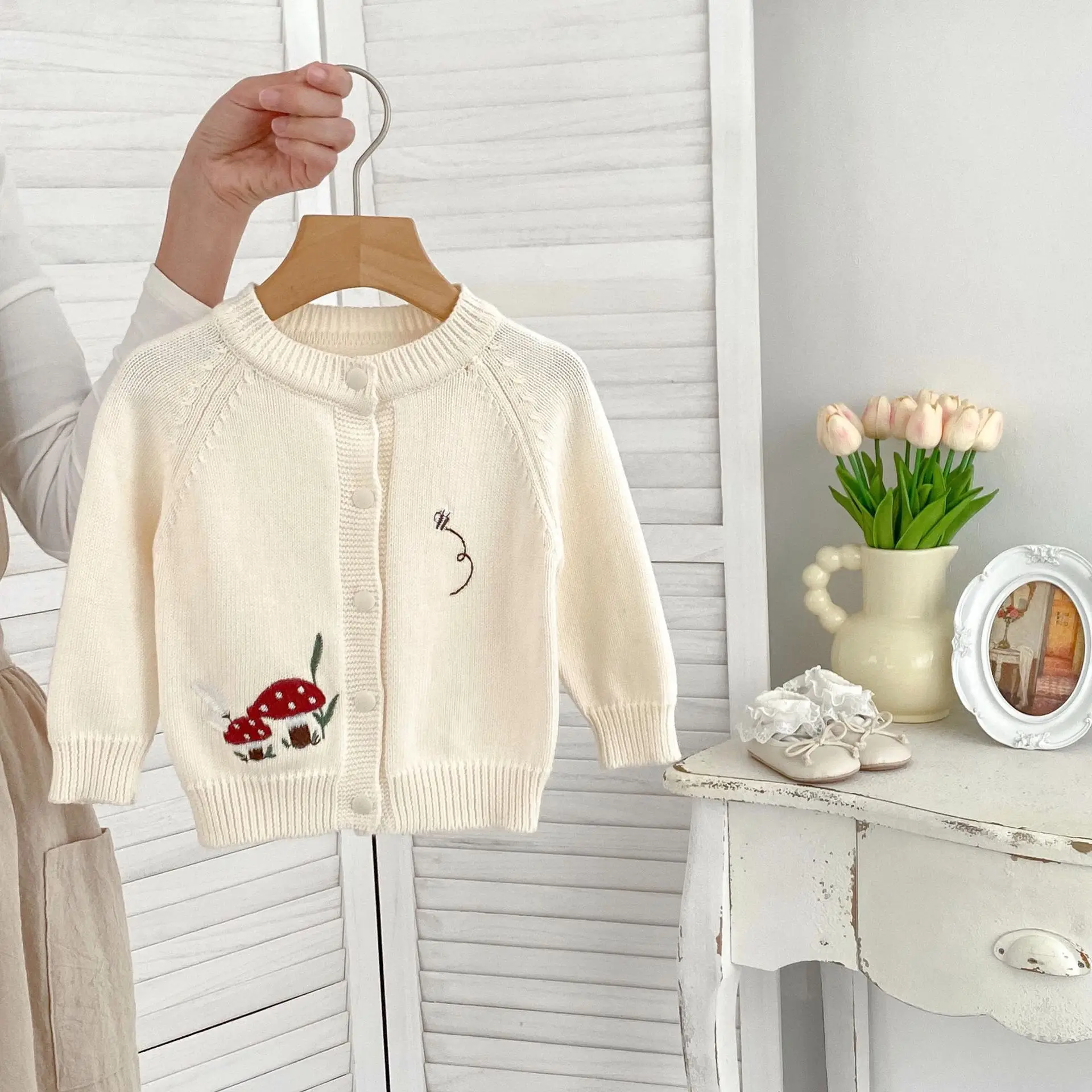 0-6T Winter Baby Boy Girl Sweater Cardigan Toddler Newborn Kid Knit Top Long Sleeve Knitwear Coat Cute Sweet Clothes