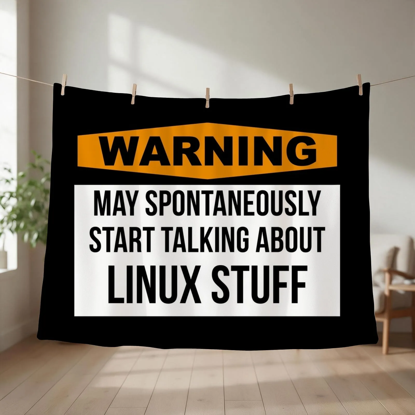 Linux Throw Blanket couch cozy soft plush fuzzy picnic outdoor blanket