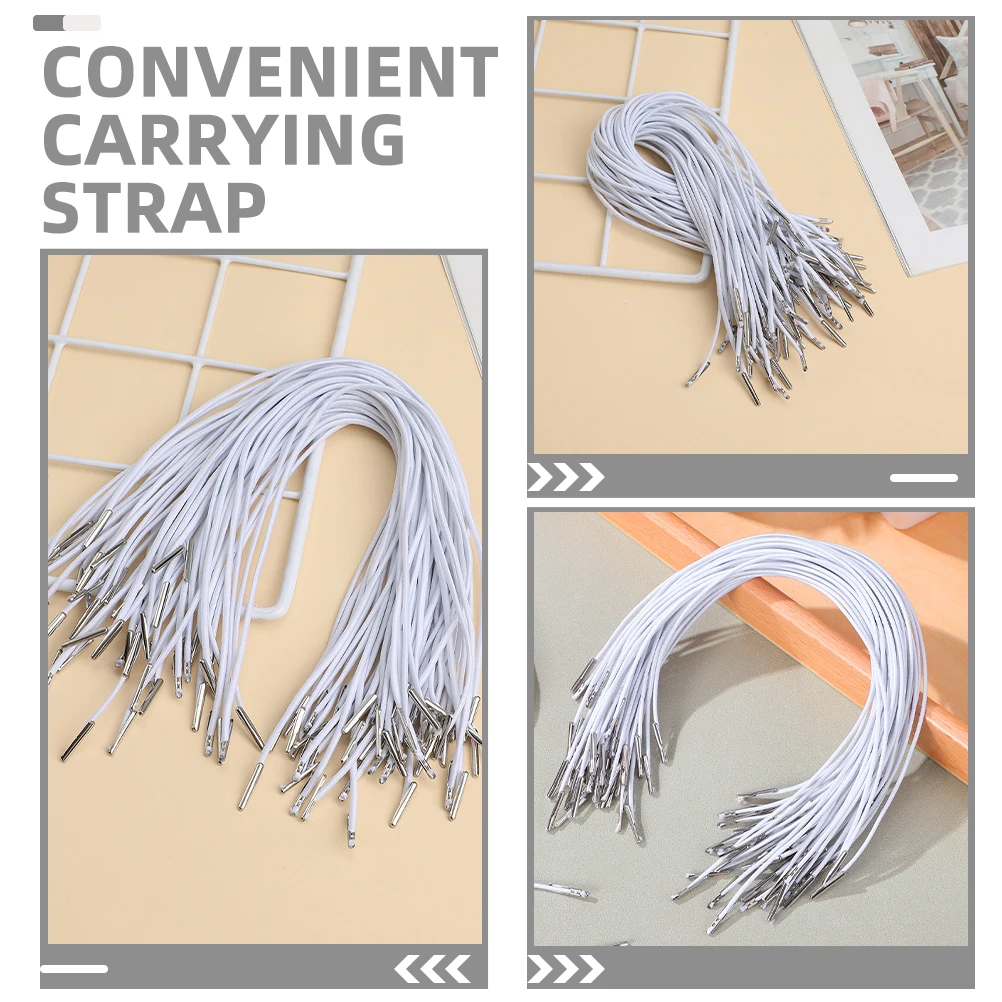 200 PCS ยืดหยุ่น Barbed สาย Handmade Lanyard Eye Mask ยืดผูก DIY CRAFT น้ําหนักเบายืดสําหรับแฟ้มโฟลเดอร์หมวก