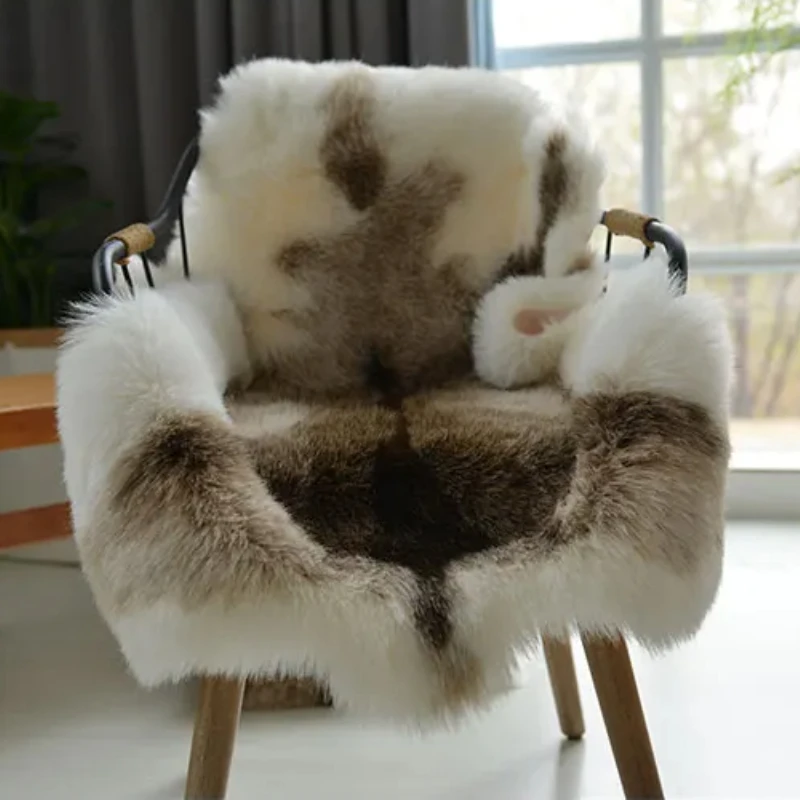 

90*100 см новый ковер из искусственного меха животных толстое мягкое одеяло Нескользящая теплая подушка на стул украшение дома подарок на день рождения