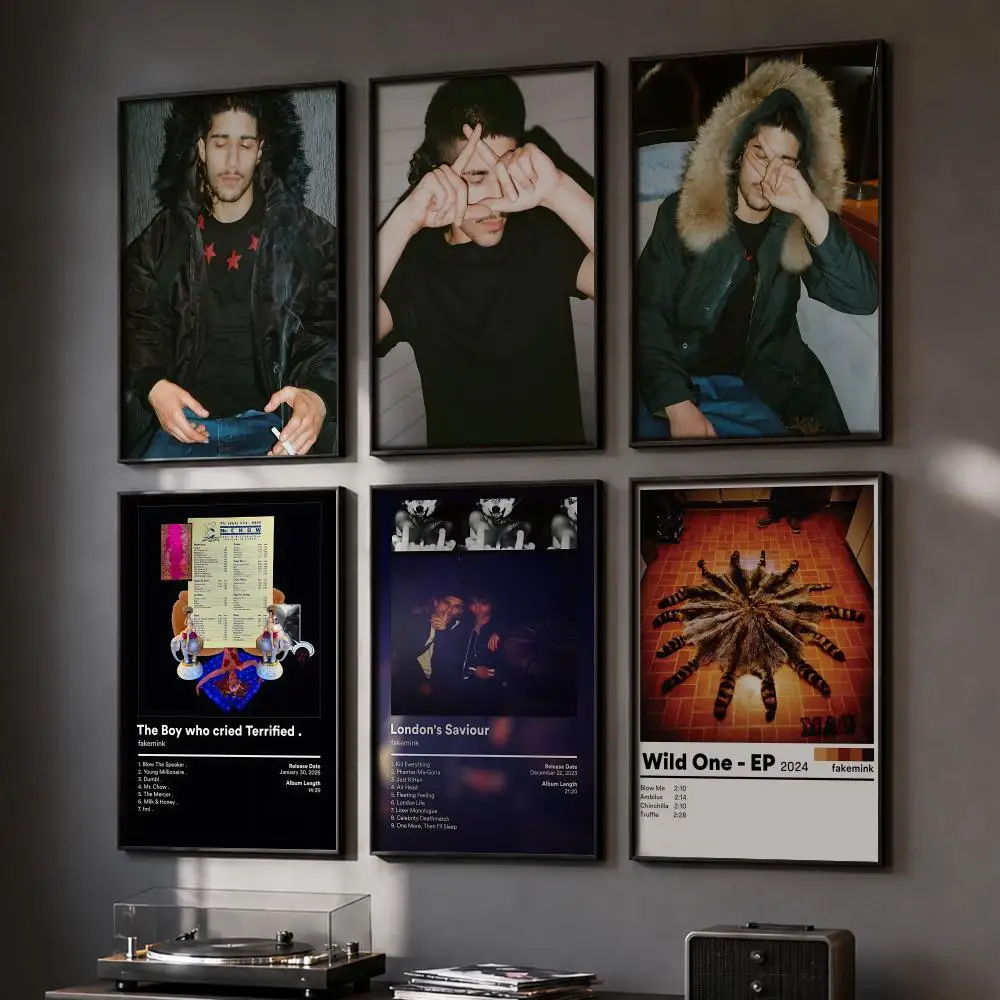 Ali French Rapper F-Fakemink Rapper Album Poster HD Wall Art Wall Stickers Home Living ...