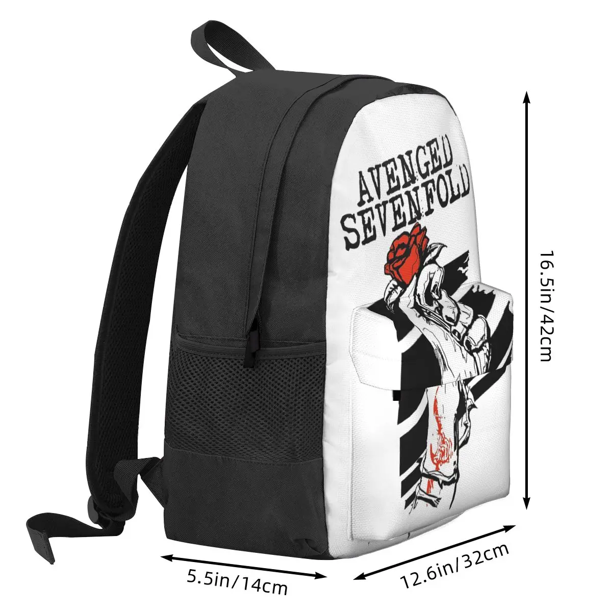 Black Hand Red Rose Backpack Hot Sale Daypack Large Capacity Kids BookBag School Bag Shoulder Bags for Men Women