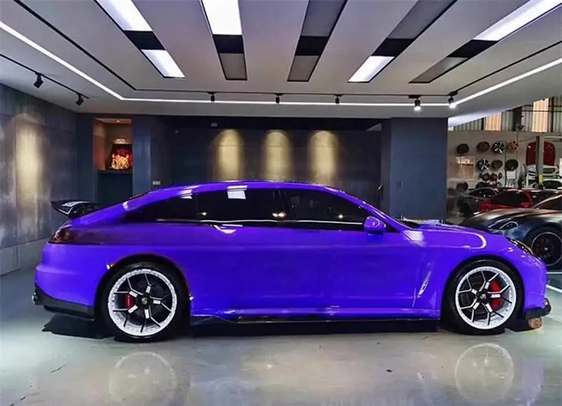 Untuk Porsche Panamera 970 2014 2015 2016 ReaI Bumper Serat Karbon Kit Spoiler Rok Samping Sayap Ekor Bibir Belakang Bibir Depan