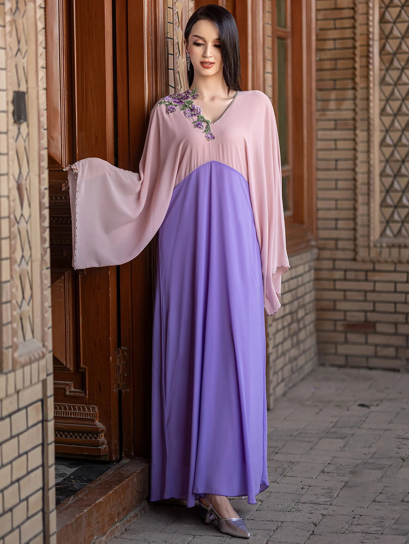 Dubai Embroidery Abaya Elegant Women Muslim Dress Kaftan Ramadan Islam Jalabiya Turkey Evening Caftan Party Musulmane Femme New