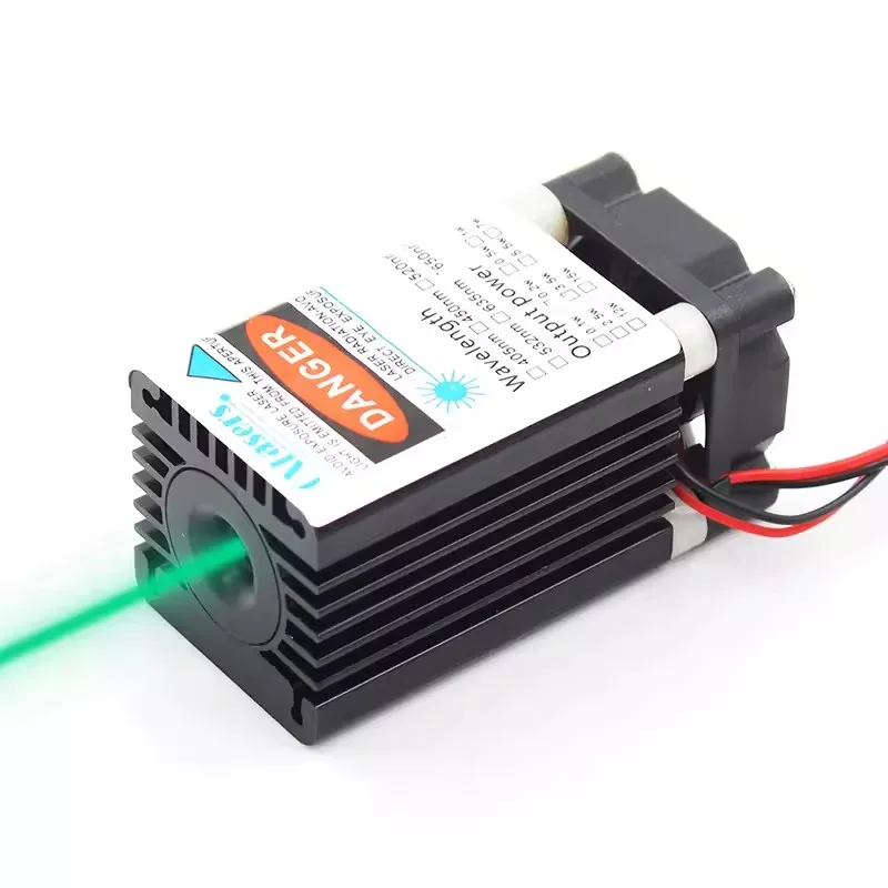 Módulo de diodo láser de punto verde, cabezal PWM DC12V 30x45mm, 505nm, 100mw