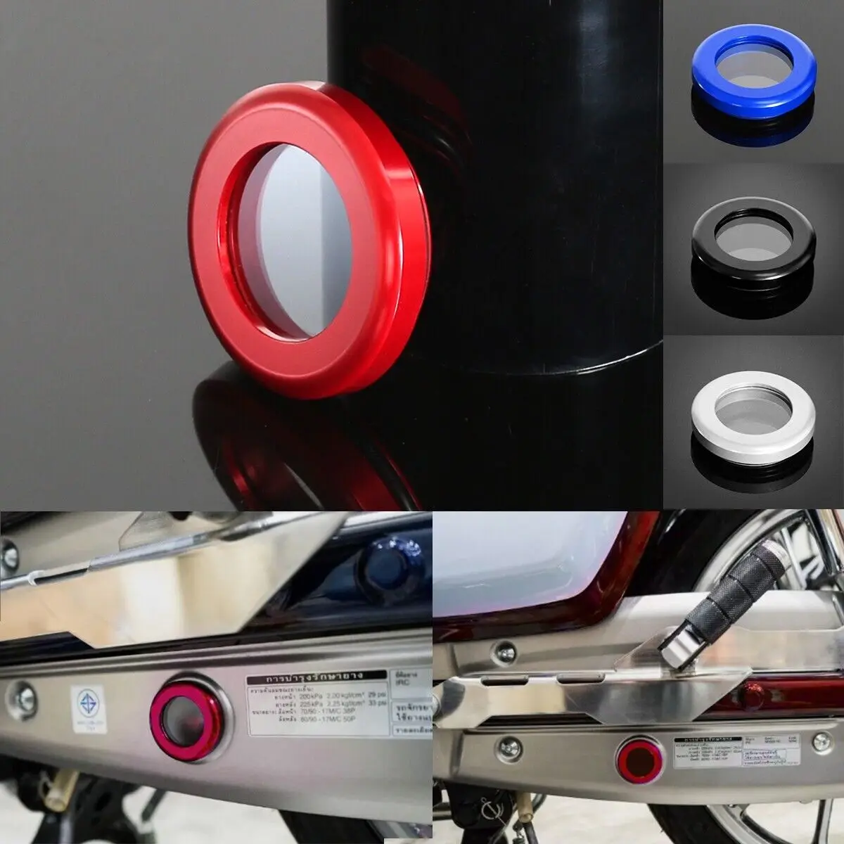 

For Honda Super Cub C125 2019-2024 Motorcycle CNC Transparen Aluminum Stopper Plug Chain Cover