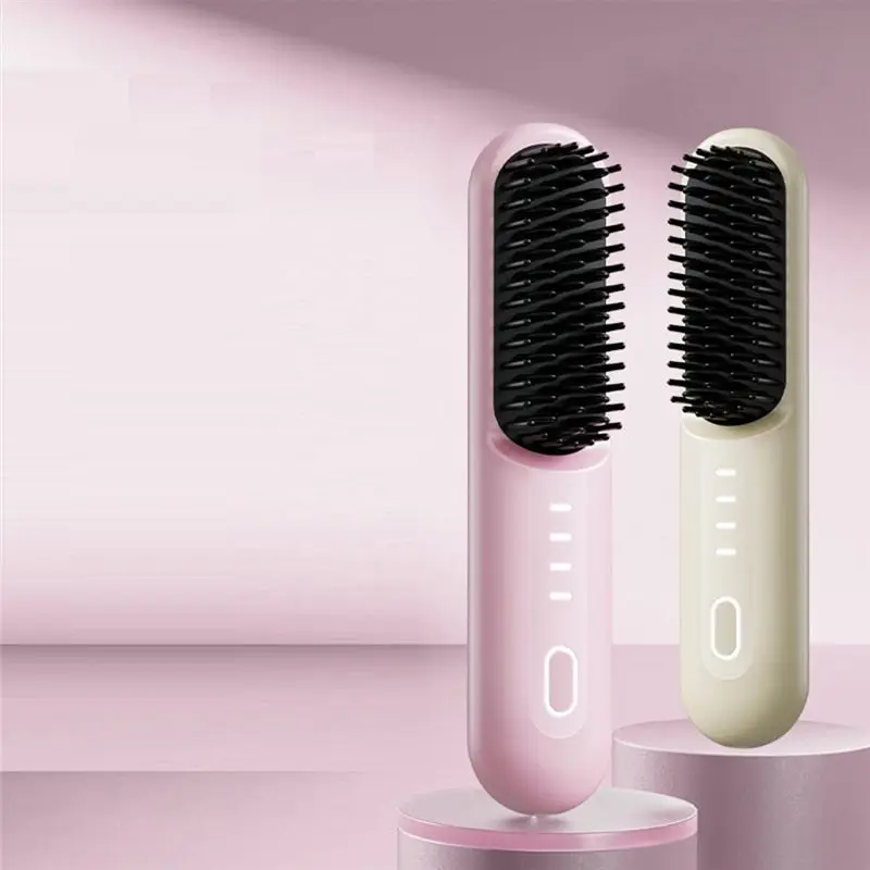 A66T-Wireless Lazy Straight Hair Comb Negative Hair Care Portable Char Comb Without Damaging Hair Modeling Comb