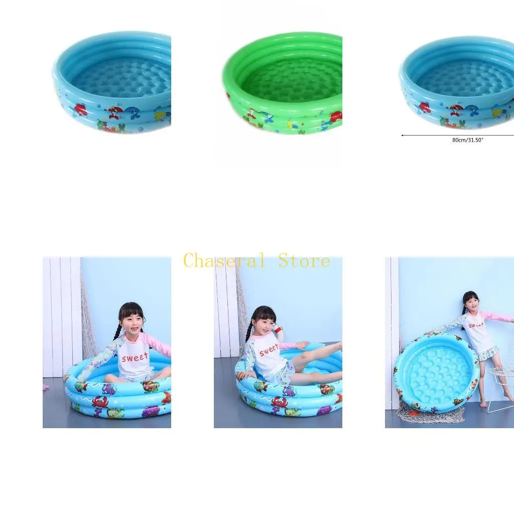 E7CE Baby Infants Inflatable Swimming Pool Kids Round Safety Swim Pool for Toddler Summer Use 1 Set