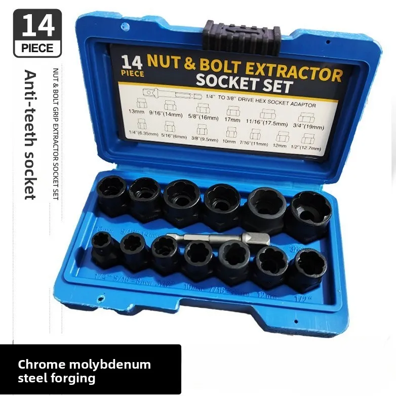 

Anti-tooth anti-spiral anti-skid sleeve damaged rusted slider nut bolt screw tire screw special remover