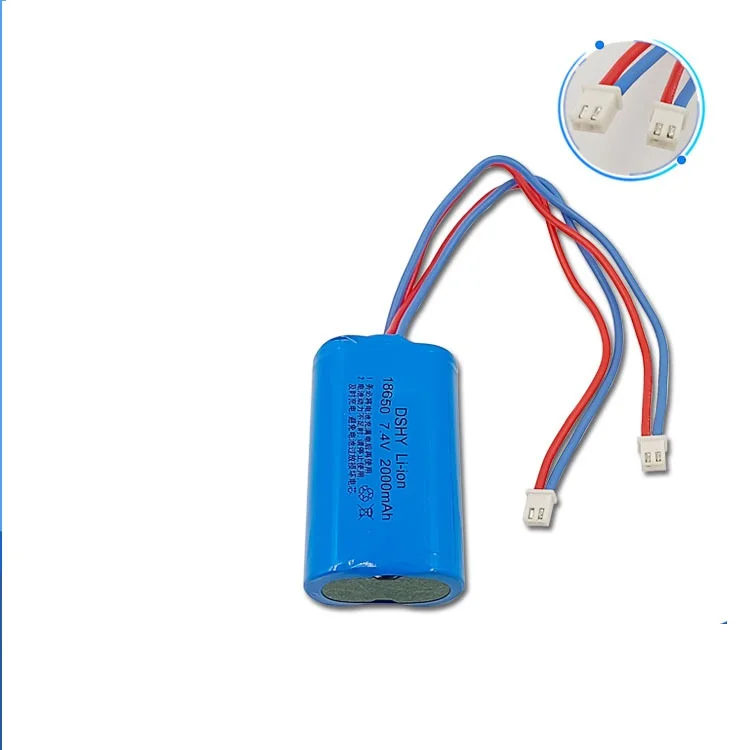 7.4v 2000mah 18650-2S battery pack lithium ion rechargeable battery pack 18650-2S batter