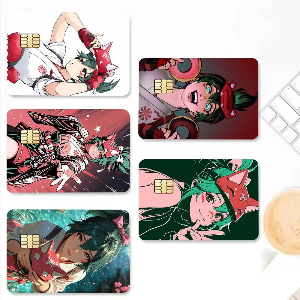 Pop Game Overwatch Fan Kiriko Credit Card HD Stickers Small Chip Waterproof Sticker Game Card Decal Gift