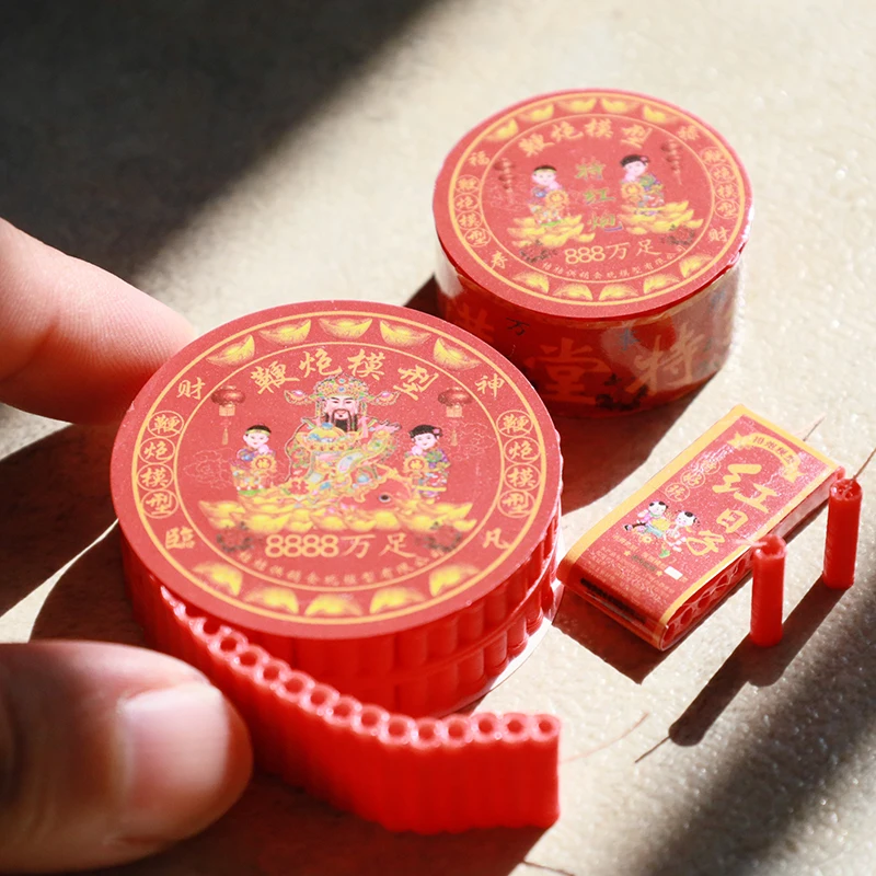 บ้านตุ๊กตาจิ๋ว ของเล่นประทัดปีใหม่ ของตกแต่งบ้าน ของเล่นเสริมสร้างจินตนาการ