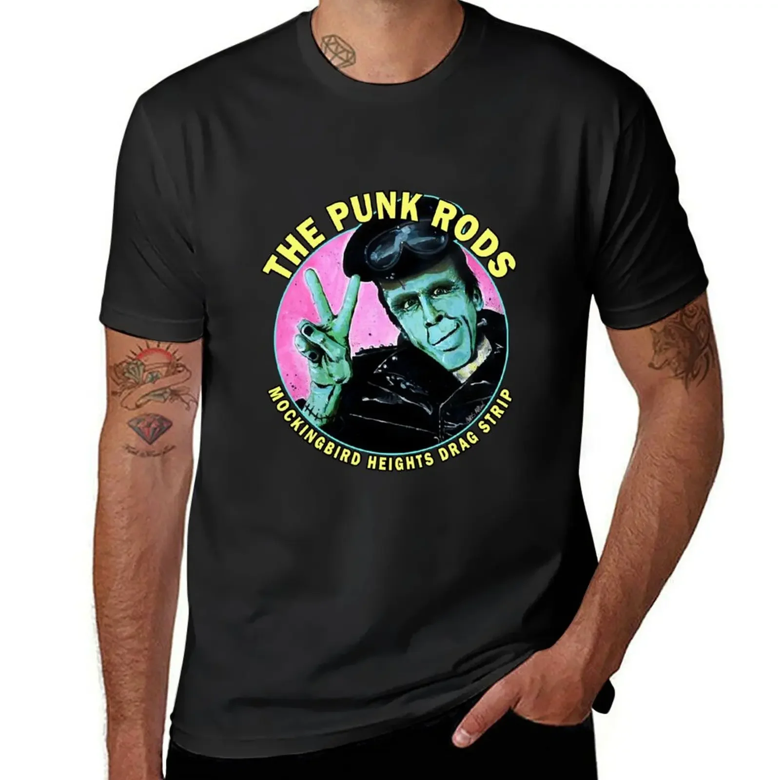 

Herman Munster The Punk Rods Shirt T-Shirt fashion shirts T-shirts man valentines clothes big and tall t shirts for men