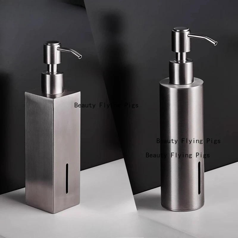 

1 шт., бутылка для мыла из нержавеющей стали 304, упакованные в отеле бутылки для шампуня, гель для душа и дезинфицирующее средство для рук, аксессуары для ванной комнаты