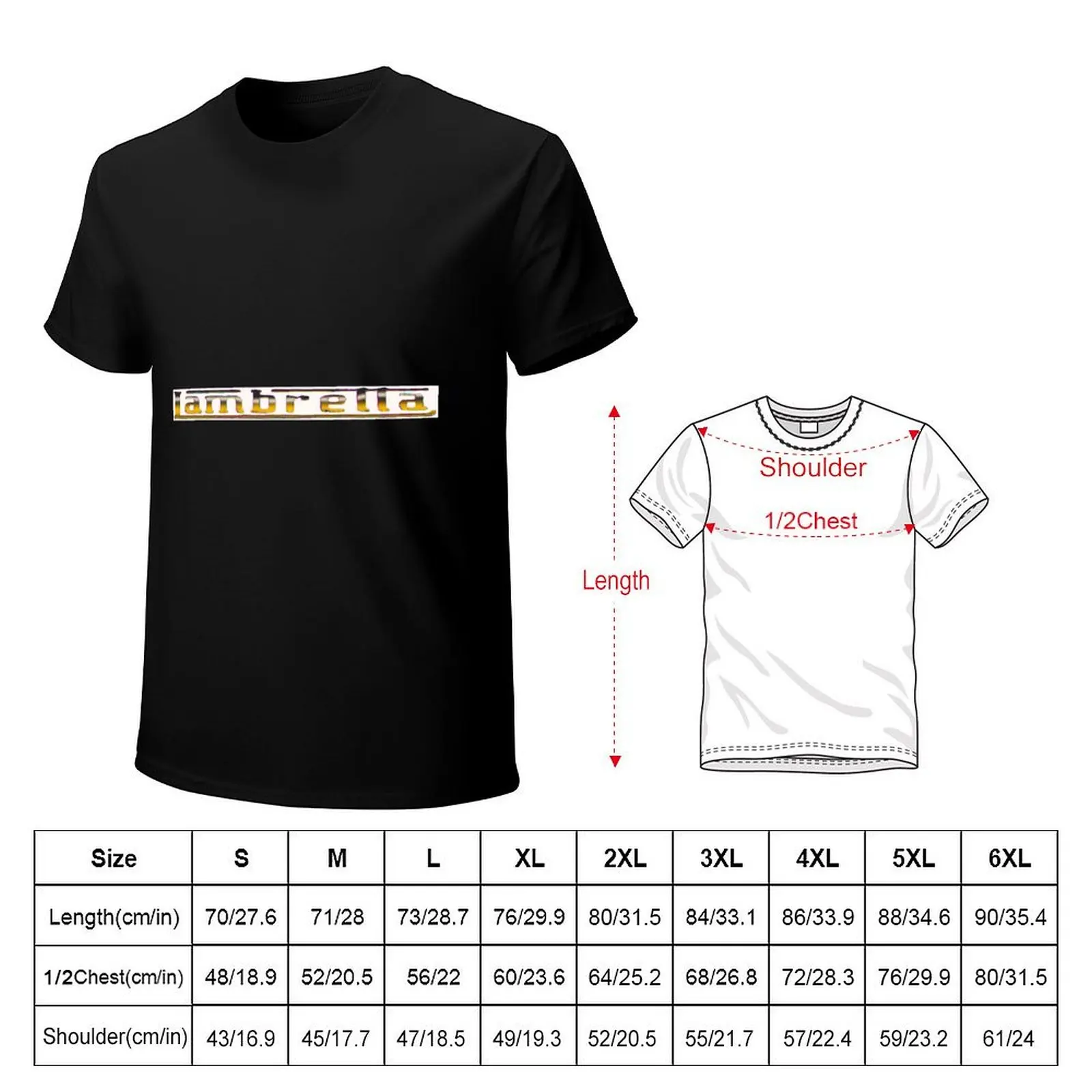 Lambretta Scooter emblam T-Shirt oversizeds vintage graphic tee plus size clothes black t-shirts for men