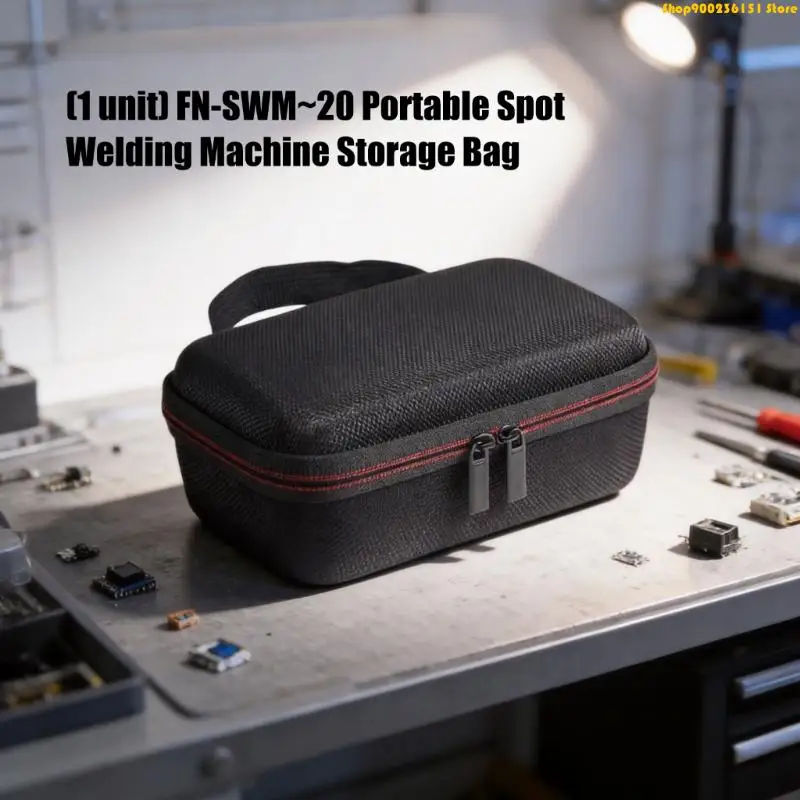 G92C EVA Storage Shell for Spots Welder Portable Welding Device, Textured Black Carrying Case With Top Handle for Mobile Repair