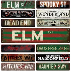 Decor ELM Witches Kitchen Vintage Tin Signs Funny Street Metal Signs Country Road Sign for Home Wall Cafe Bar Man Cave Outdoor