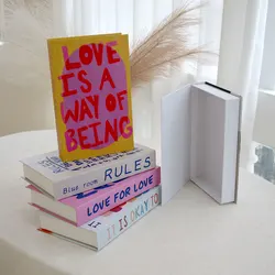 Openable Fake Book Box More Amor Por Favor Elegant Room Ornaments Bedside Table Decoration Fake Book Luxury Home Decor Book