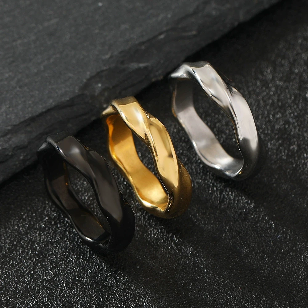 2025 New Mobius Ring for Men Twisted Stainless Steel Finger Band Retro Endless Love Anniversary Gift for Him Jewelry Gift