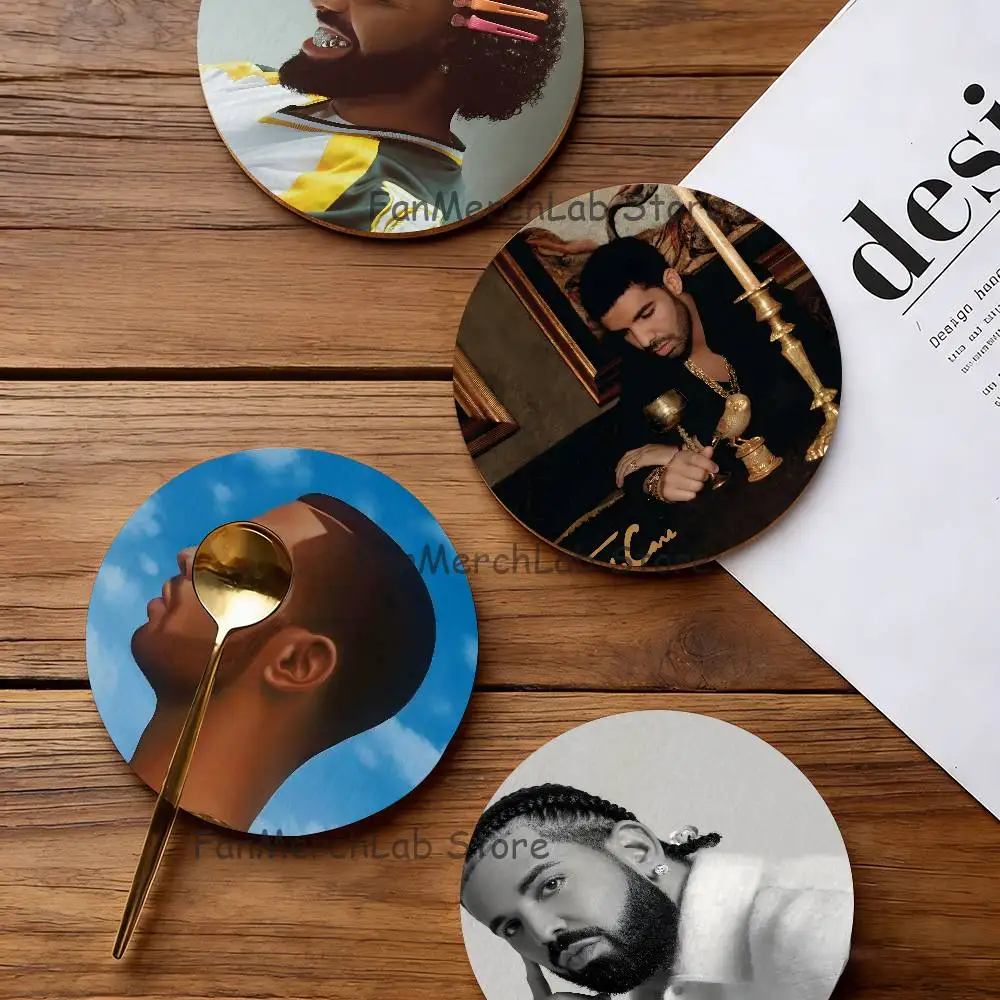 

Rapper D-Drake Round Coaster Non-slip table mat Insulated Coasters Kitchen Dining Room Tabletop Decor