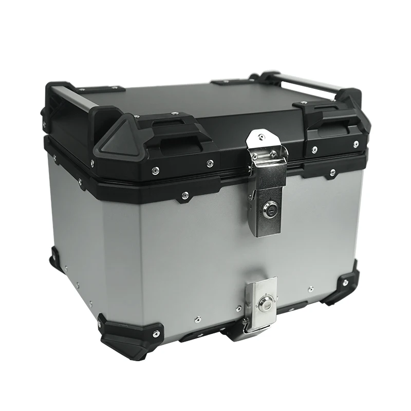 

Factory Hot Selling 45L Silver Carrier Box Aluminum Alloy Top Box for Motorcycle Tail