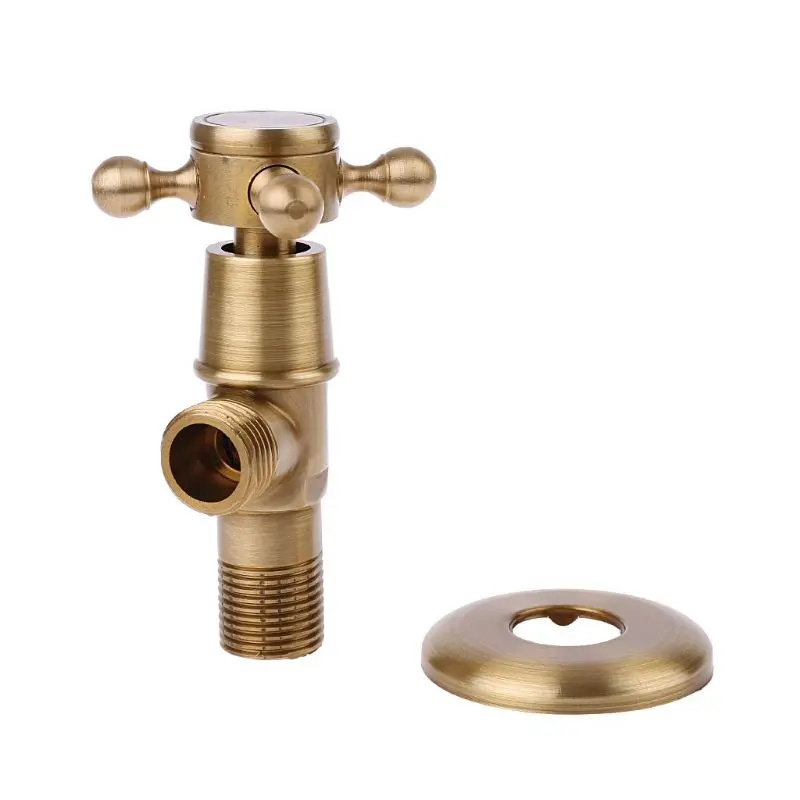 Latón Antiguo para Triángulo para Válvula 1/2" Rosca Macho Válvulas de Control de Agua Bathr