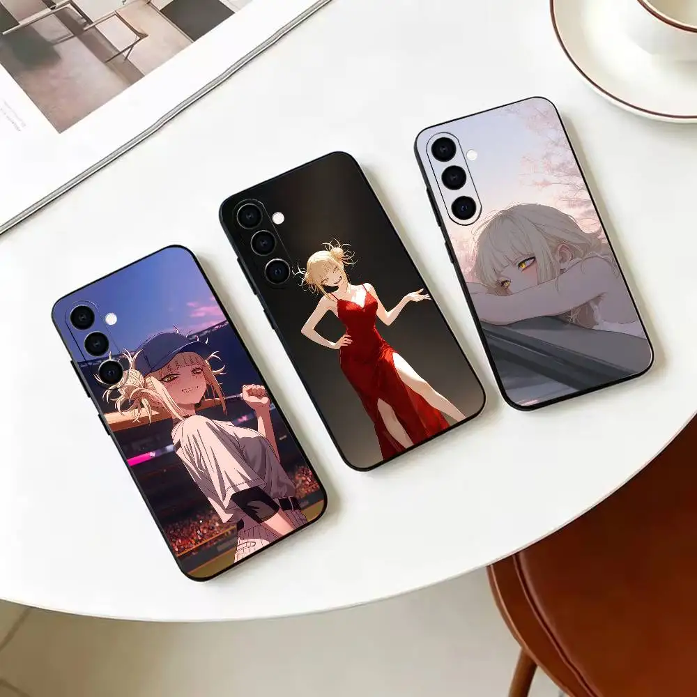 Anime H-Himiko T-Toga-a Soft Silicone phone Case for Samsung Galaxy A73//A72/A70/A53/A52/A51 - Black