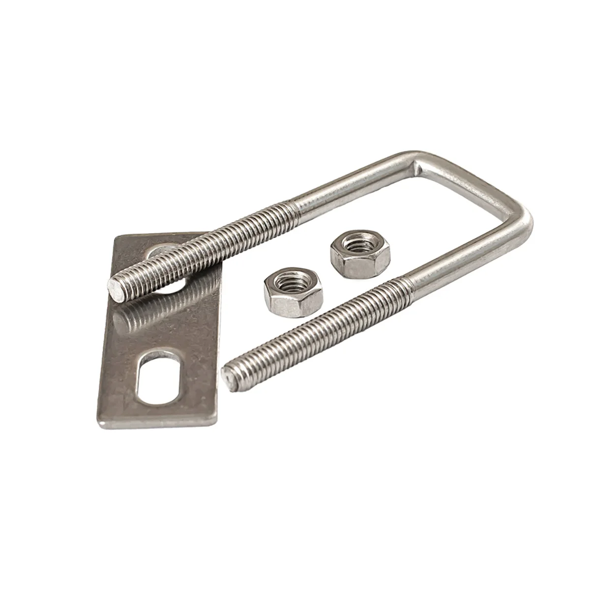 304 Stainless Steel Square Clip / Right Angle U-Clip / U-Bolt / U-Clip Square Tube Fastener M6M8M10