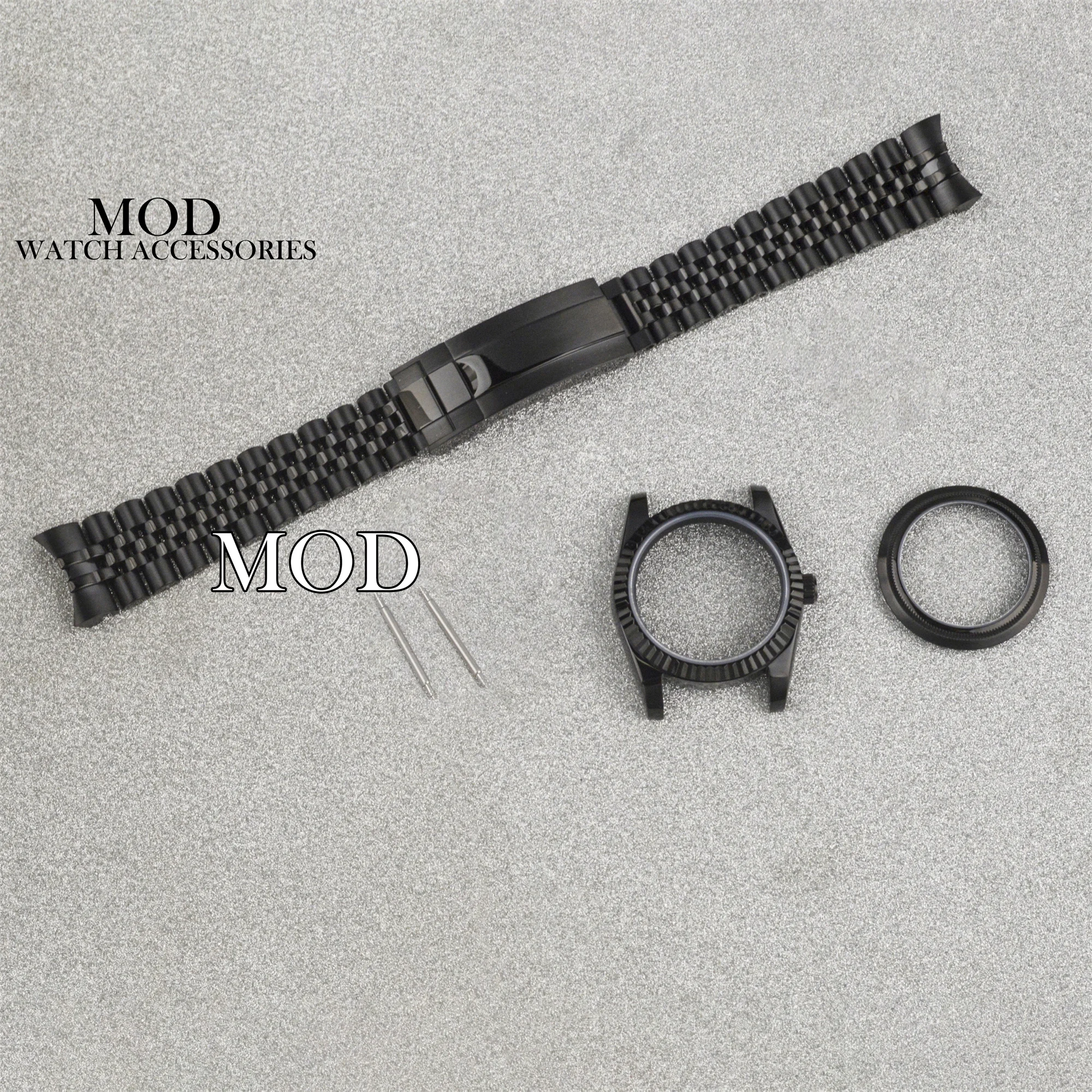 Watch Case for Datejust Parts 36/39mm NH35 Case Strap Solid Steel Jubilee Bracelet Band Sapphire Glass For NH35 Movement MOD