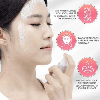 3 قطعة/الحقيبة فيلم الكولاجين ورقة قناع الوجه القابل للذوبان مكافحة الشيخوخة ترطيب فيلم متحلل تتلاشى خط ثبات رفع الوجه الجلد سيارة