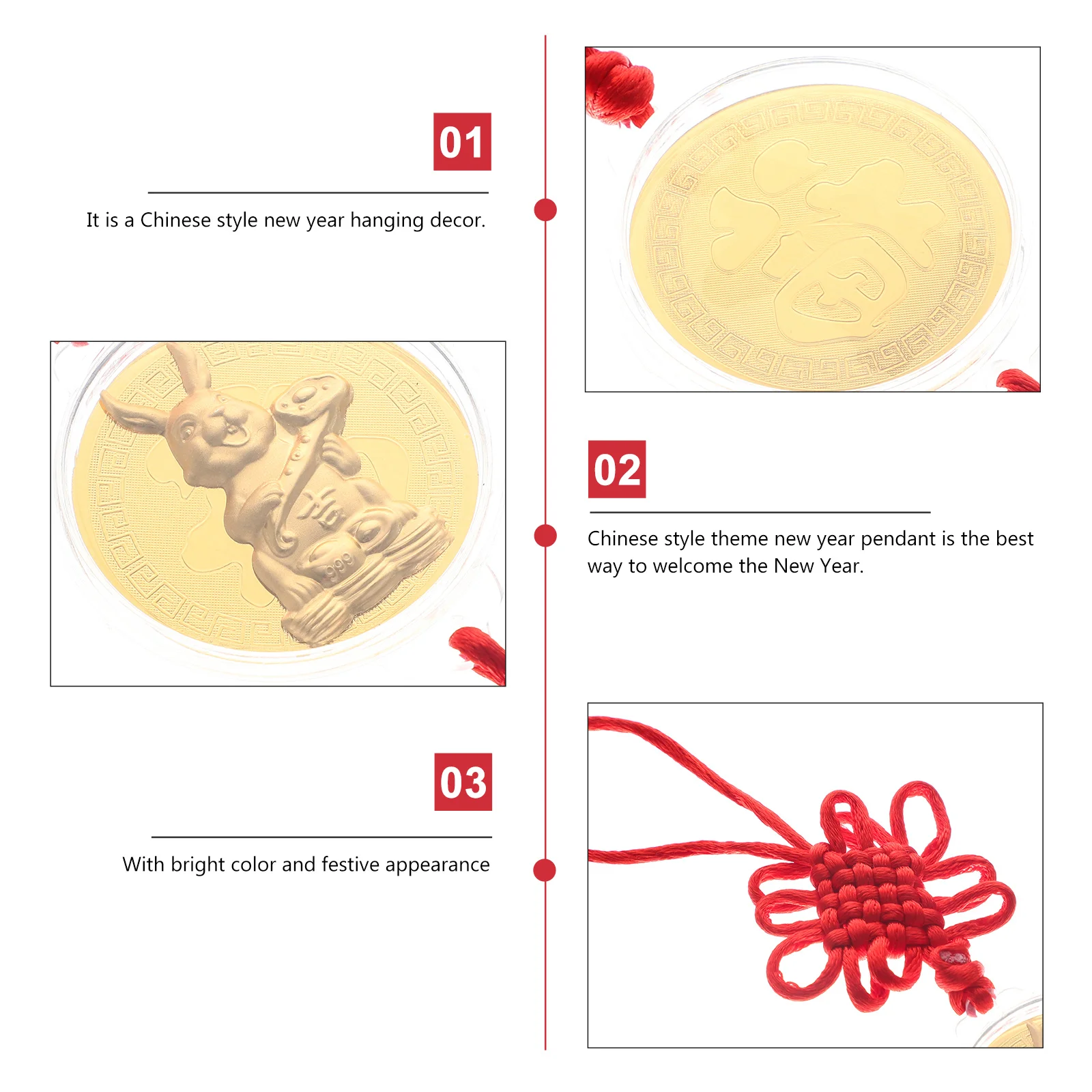 

6 Pcs Car Decor Chinese Knots Tassels New Year Home Hanging Decorative Decorations