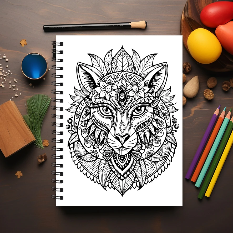 Primordial Beasts Coloring Book - 8.3x 11.2 Inch 22 Page Coloring Book - Helps Reduce Stress and Ease Emotions