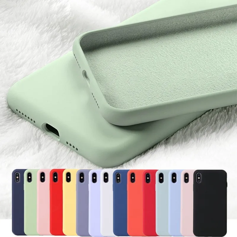 Liquid Silicone Soft Rubber Phone Case For iPhone 12 11 XS Max XR X 8 7 8Plus 7Plus 6 S Plus Summer Candy TPU Back Cover No logo - AliExpress 202192403 Liquid Silicone Soft Rubber Phone Case For iPhone 12 11 XS Max XR X 8 7 8Plus 7Plus 6 S Plus Summer Candy TPU Back Cover No logo - AliExpress 202192403