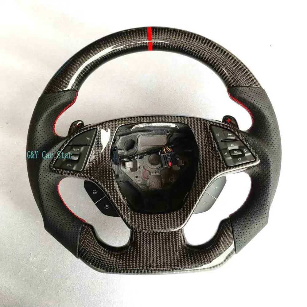 

100% Real Carbon Fiber For Chevrolet Corvette C7 C8 (Paddle Or Buttons Not Included)