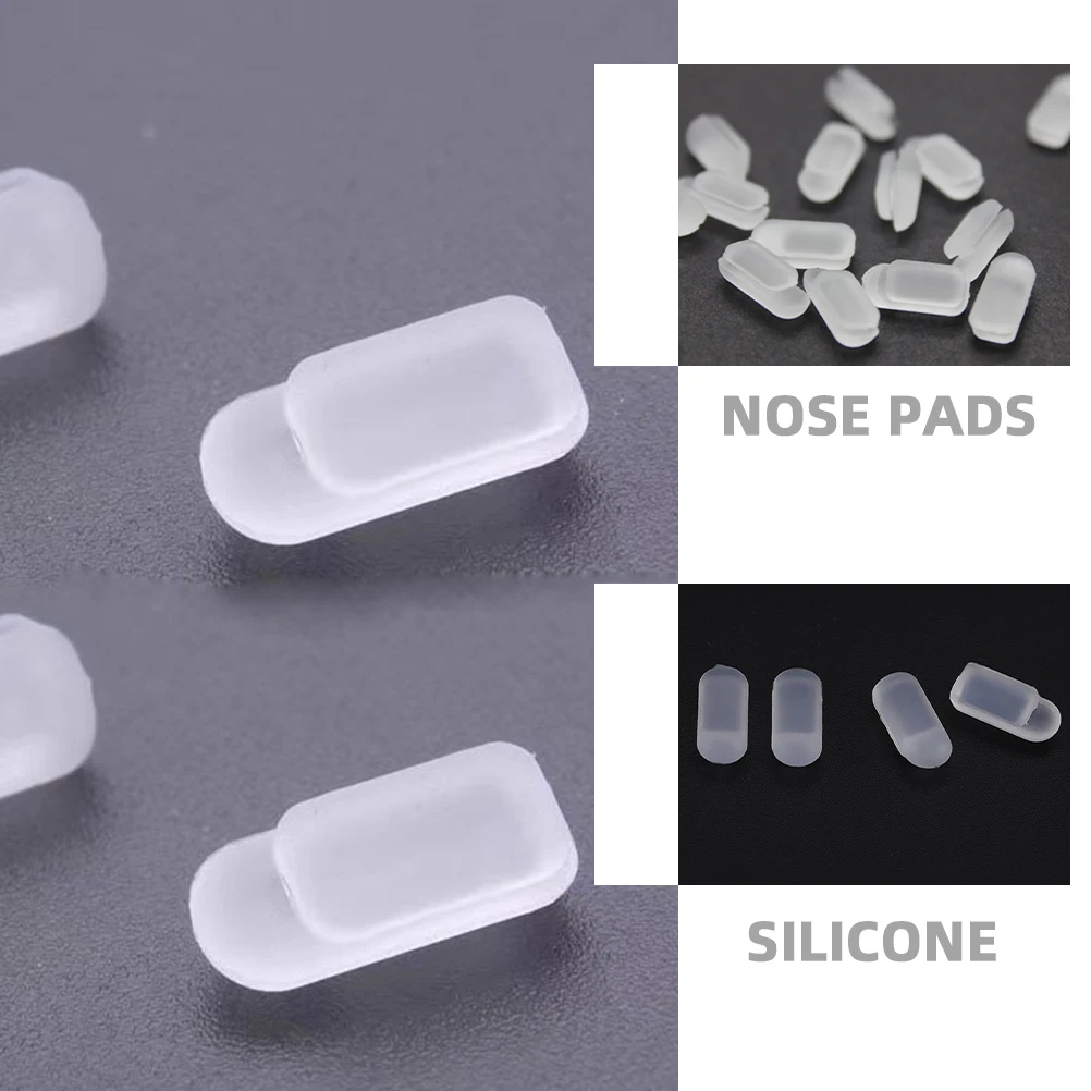 

10 Pairs Lightweight Silicone Eyeglass Nose Pads Anti Slip Comfortable Glasses Frame Accessories Nonskid Eye Glass Supplies