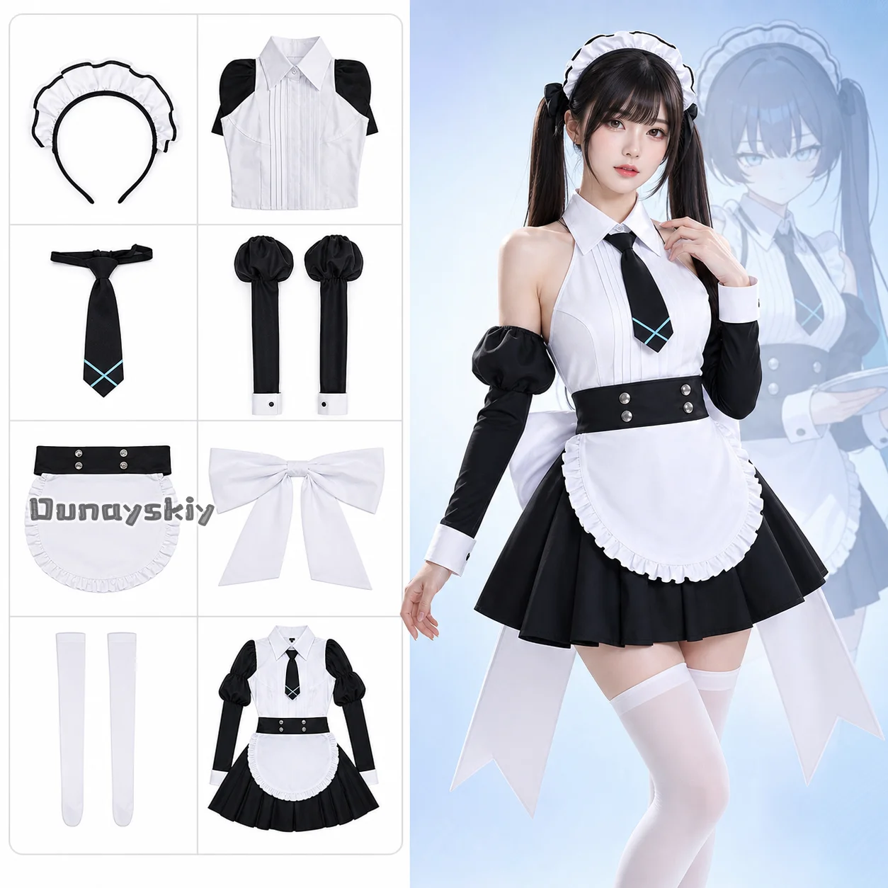 Anime Cosplay Maid - Fantasia de Cosplay Kisaki do Jogo