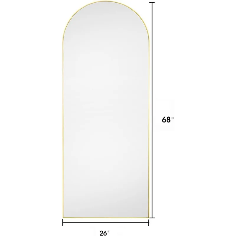 Floor Mirror, Oversized Full Length , Arched , Large Standing , Wall Mounted, FreeStanding, 68