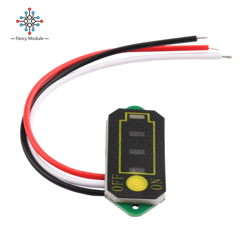 1S 2S 3S 4S 6S 7S 13S 16S 118650 lithium Battery Power Display Charging Indicator Flashing For 12V 24V Li-ion acid Voltage Meter