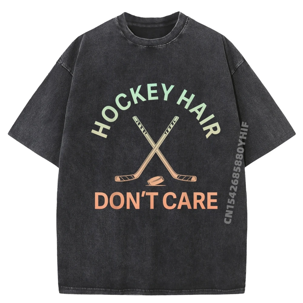 

Хоккейные волосы Don T Care Хоккейный игрок Спортивный любовник Спортивная футболка Мужчины Аниме Промытые рубашки Одежда с принтом