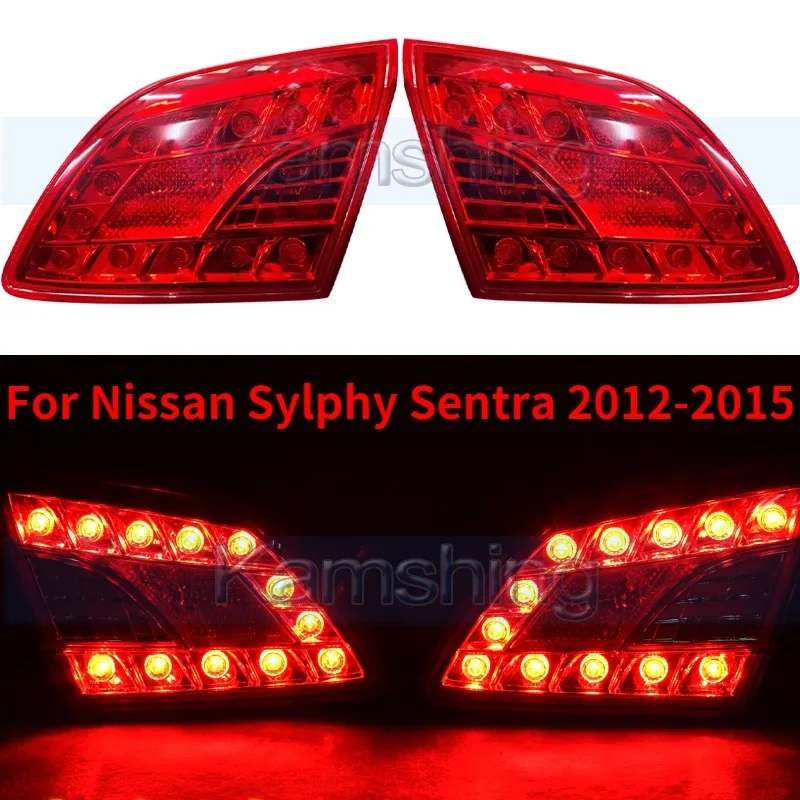 

CAPQX For Nissan Sylphy Sentra 2012-2015 LED Rear Inner Light Tail Light Rear Brake light Taillight head Lamp Taillamp headlight