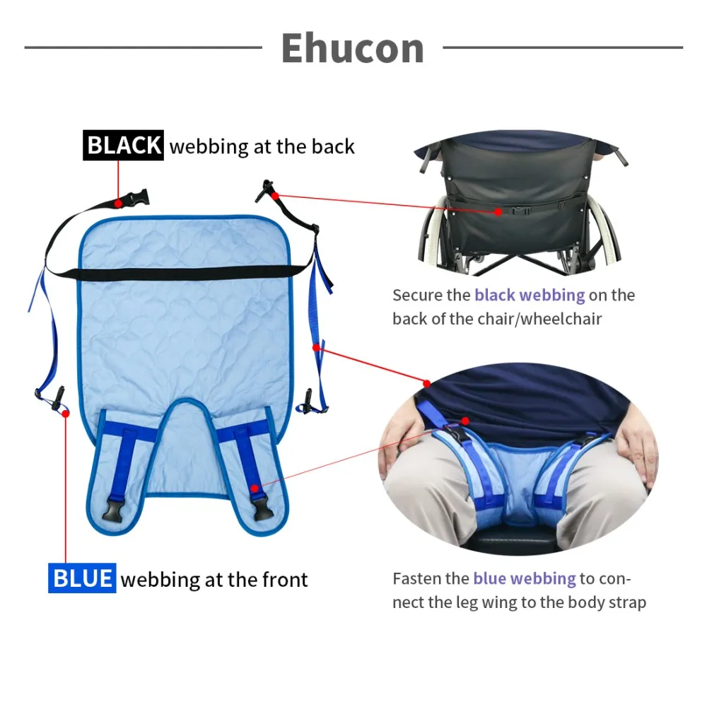 Ehucon 4-Layer Soft Extra Large Washable and Reusable High Absorbency Incontinence Pad Pelvic Holder for Elderly Fall Prevention