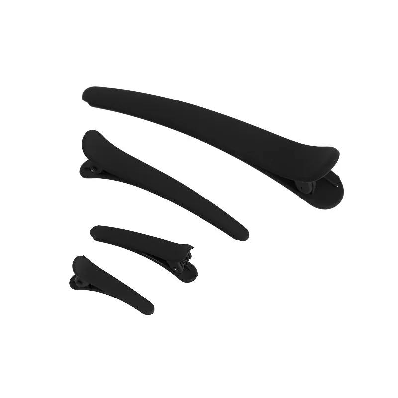 

1 шт., профессиональный парикмахерский салон, черный зажим в виде утконоса, пластиковый пластиковый одинарный зубец, модные матовые простые большие пластины для волос