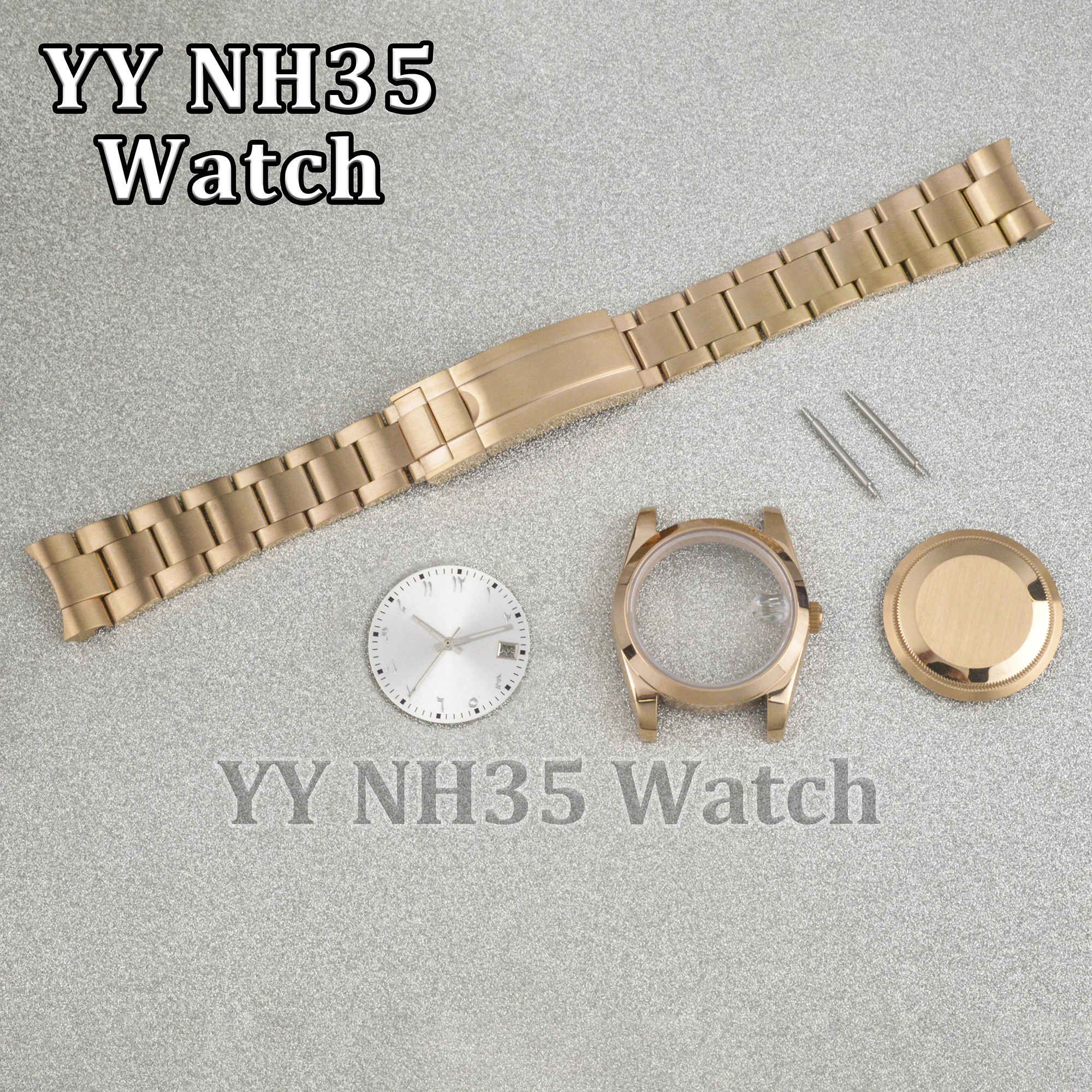 

High Quality Watch Accessories NH35 Case Sapphire Crystal Stainless Steel 36/39mm Watch Case+Bracelet+Dial+Hands for Datejust