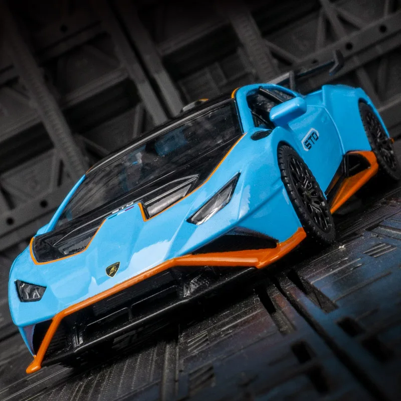 rastar 1:32 Lamborghini hurricane STO модель автомобиля из сплава, отскок звука и световая игрушечная суперкар может подарить в подарок друзьям