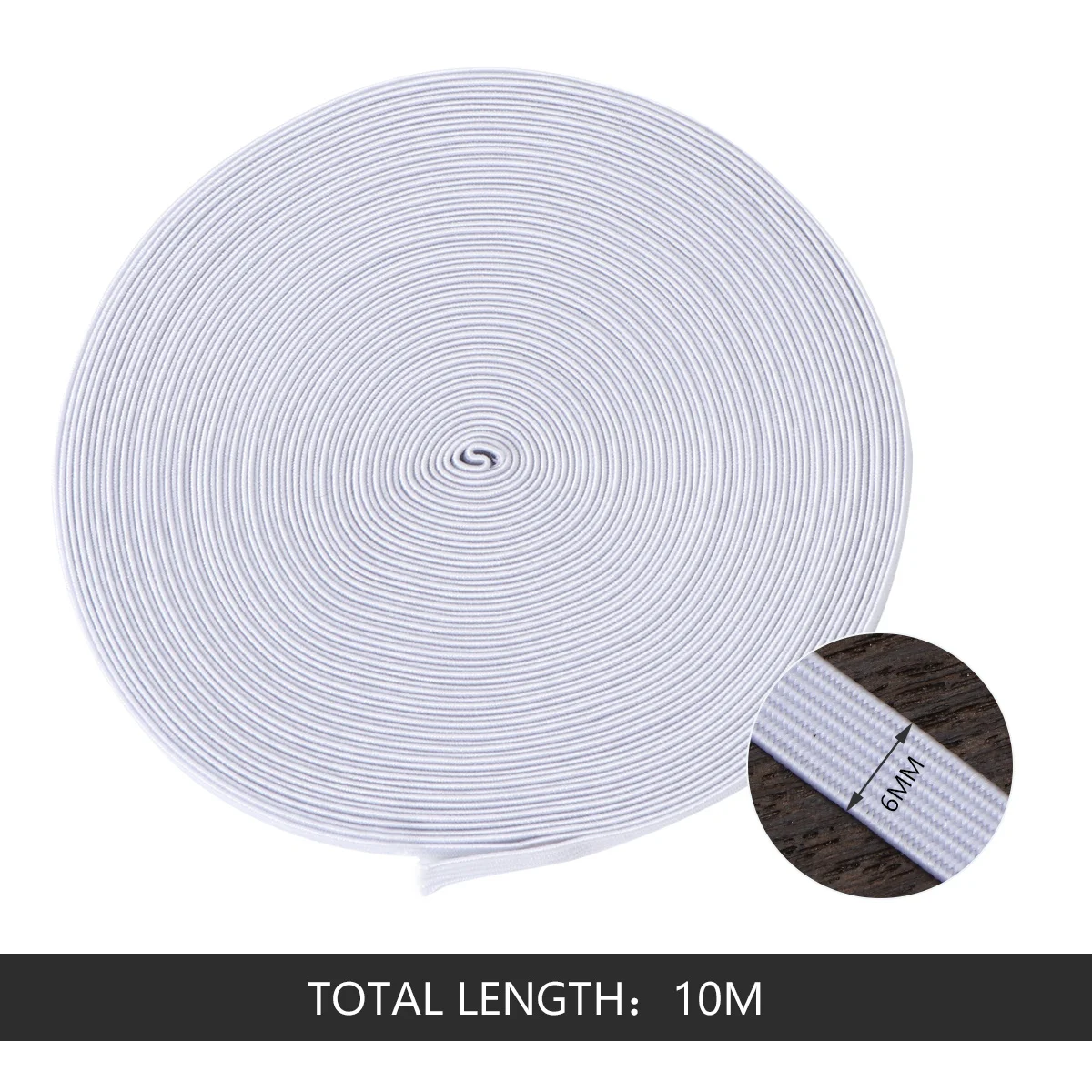 

2 Rolls Elastic Band Breathable Clothing Accessories for DIY Sewing Underwear Waistbands 10m Length Stretch Bands Elastic Sewing