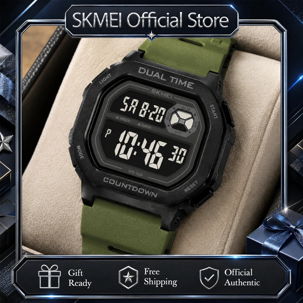 SKMEI Large Dial Sport Digital Electronics Watches For Men Women Students Fashion Chrono Countdown Alarm Wristwatch Reloj Hombre